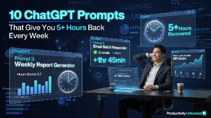 10 ChatGPT Prompts That Give You 5+ Hours Back Every Week