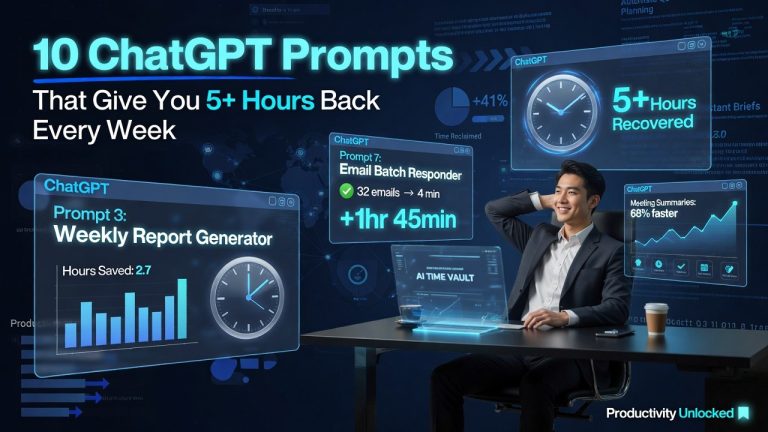 10 ChatGPT Prompts That Give You 5+ Hours Back Every Week