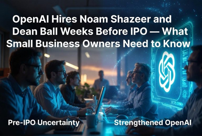 OpenAI Hires Noam Shazeer and Dean Ball Weeks Before IPO — What Small Business Owners Need to Know