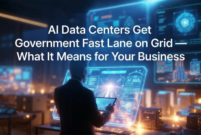 AI Data Centers Just Got a Government Fast Lane to the Grid — What It Means for Your Business Tools