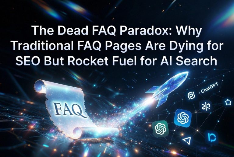 The “Dead FAQ” Paradox: Why Traditional FAQ Pages Are Dying for SEO but Rocket Fuel for AI Search