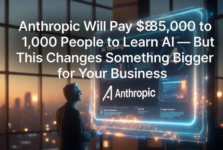 Anthropic Will Pay $85,000 to 1,000 People to Learn AI — But This Changes Something Bigger for Your Business