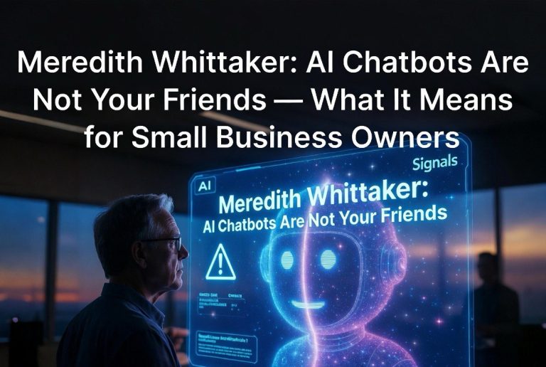 Signal’s Meredith Whittaker: AI Chatbots Are Not Your Friends