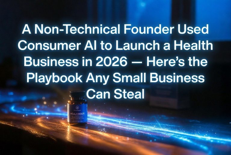 A Non-Technical Founder Used Consumer AI to Launch a Health Business in 2026 — Here’s the Playbook Any Small Business Can Steal