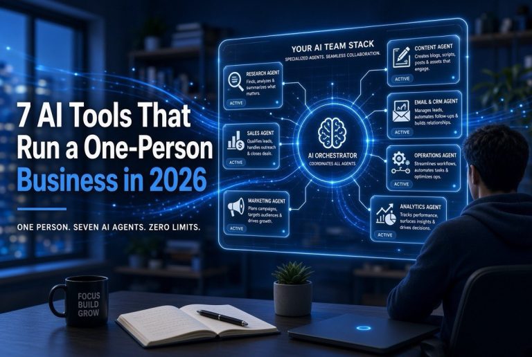 7 AI Tools That Run a One-Person Business in 2026