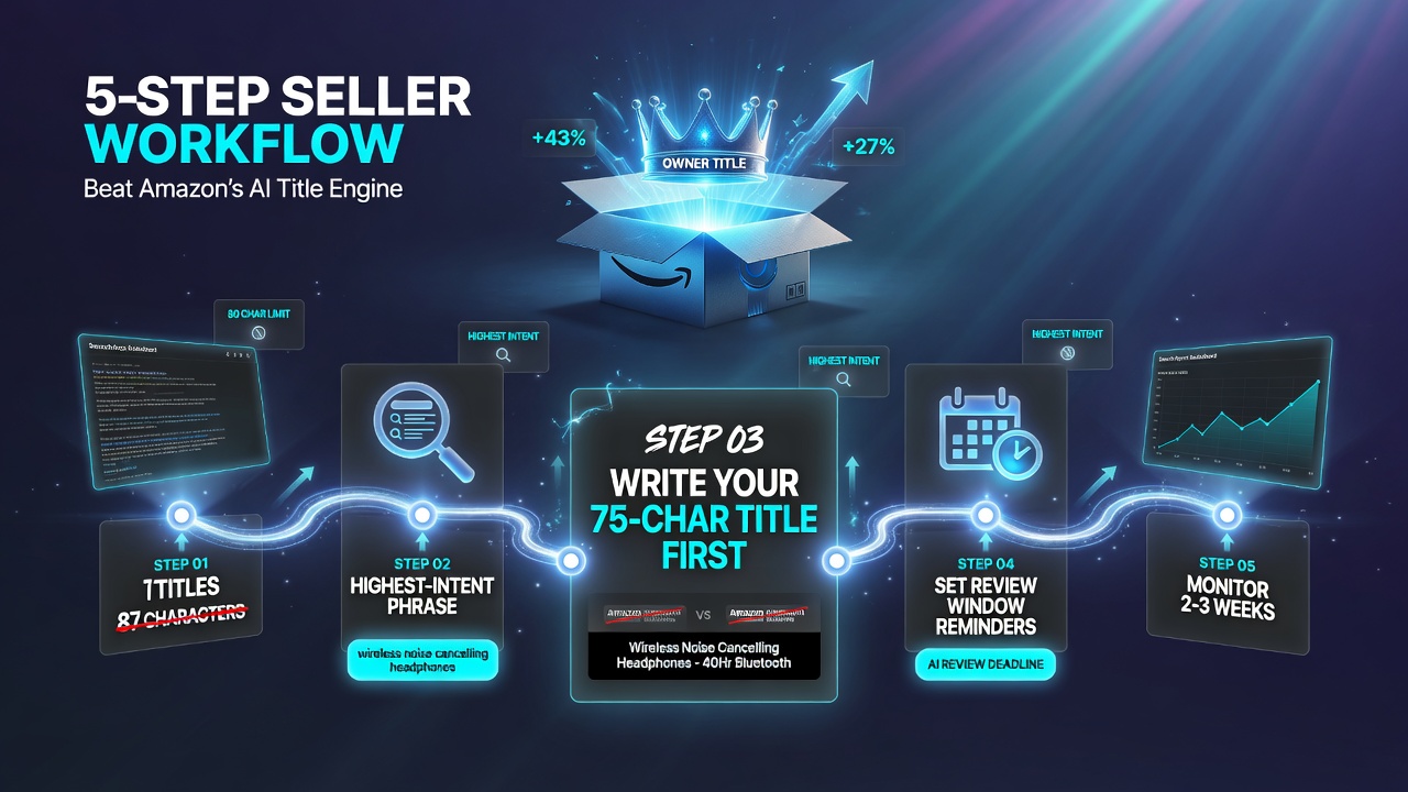 Five-step Amazon title audit and rewrite workflow for sellers