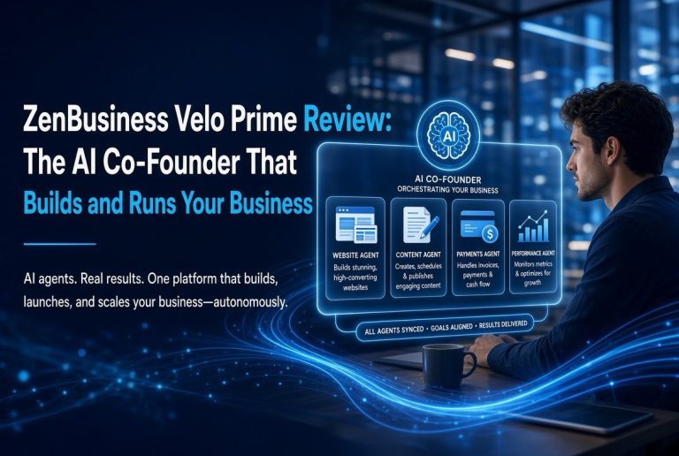 ZenBusiness Velo Prime AI co-founder that builds and runs your business