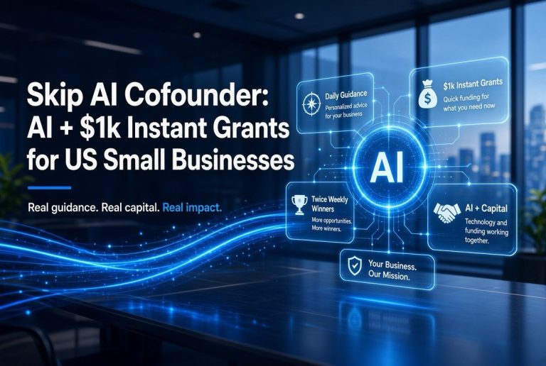 Skip AI Cofounder: AI + $1k Instant Grants for US Small Businesses