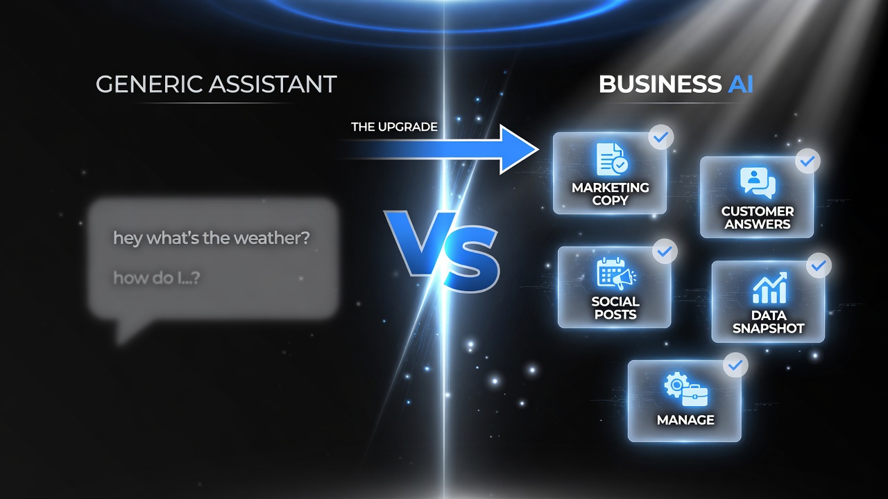 Generic chatbot vs Meta AI business features comparison