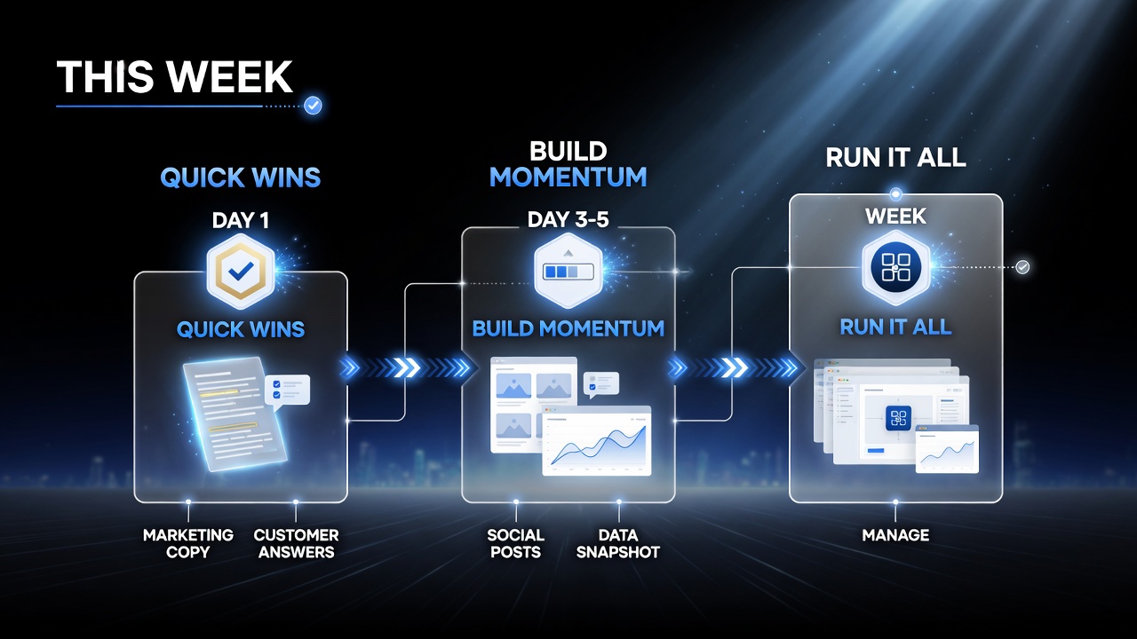 This week Meta AI setup workflow for small business owners