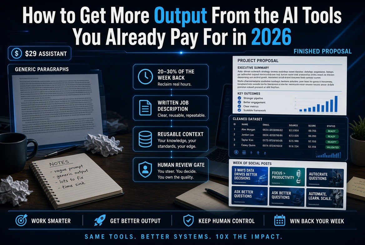 How to Get More Output From the AI Tools You Already Pay For in 2026