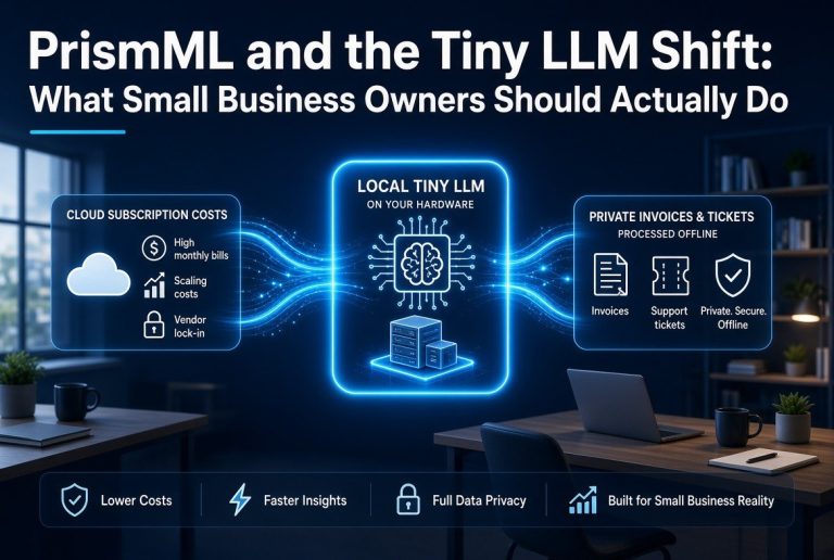 PrismML and the Tiny LLM Shift: What Small Business Owners Should Actually Do