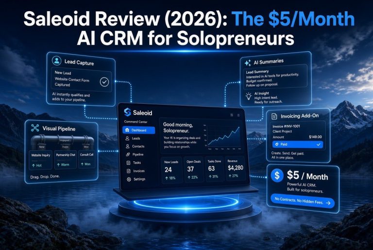 Saleoid Review (2026): The $5/Month AI CRM for Solopreneurs