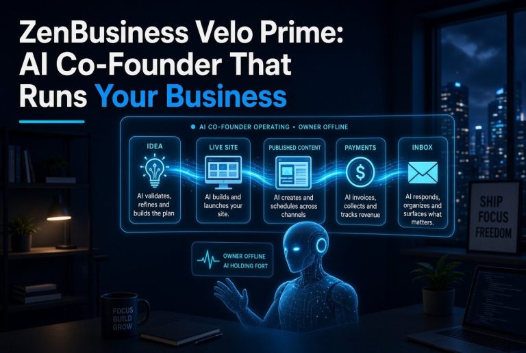 ZenBusiness Velo Prime: AI Co-Founder That Runs Your Business