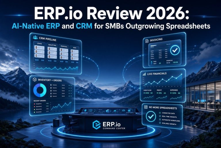 ERP.io Review 2026 - AI-native ERP and CRM for SMBs