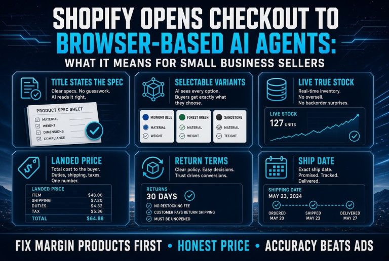 Shopify agentic checkout for small business sellers