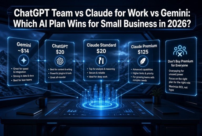 ChatGPT Team vs Claude for Work vs Gemini: Which AI Plan Wins for Small Business in 2026?