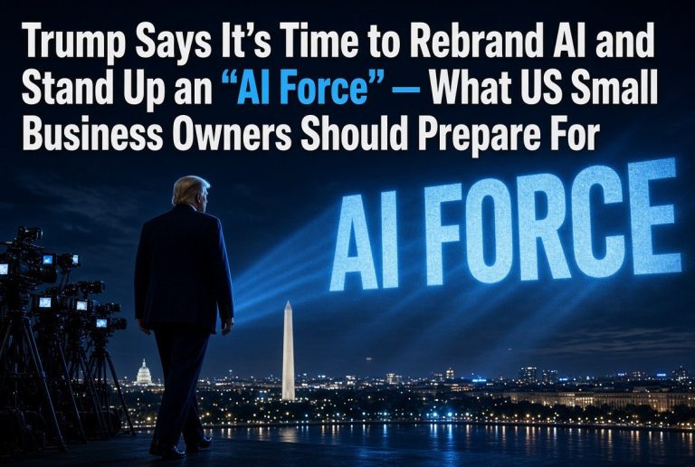 Trump Says It’s Time to Rebrand AI and Stand Up an “AI Force” — What US Small Business Owners Should Prepare For