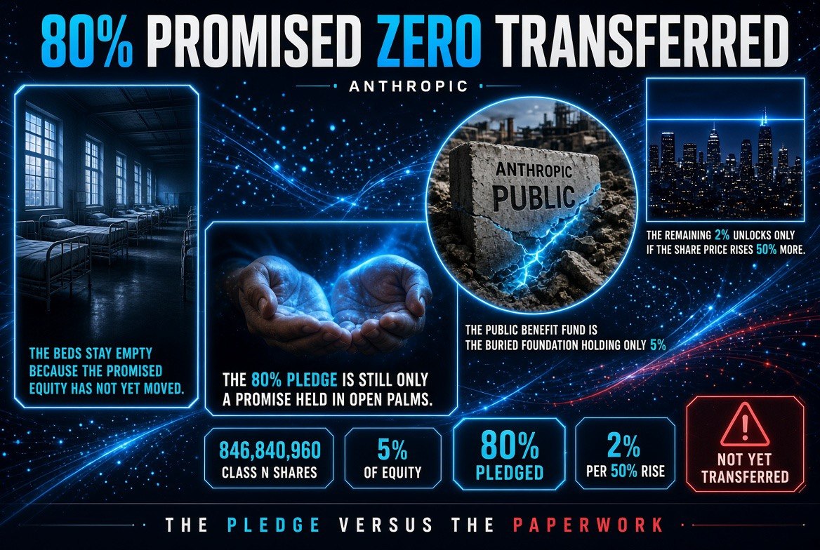 Anthropic Public Benefit Fund: 846,840,960 Class N shares equal 5% of equity while the 80% founder pledge remains untransferred