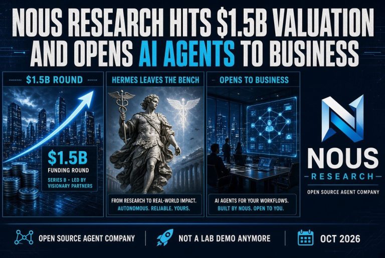 Nous Research Hits 1.5B Valuation and Opens AI Agents to Business