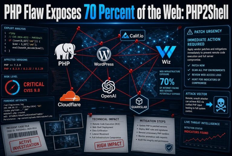 php2shell PHP vulnerability infographic