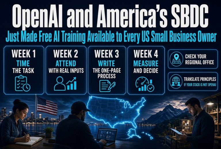 OpenAI and America’s SBDC Just Made Free AI Training Available to Every US Small Business Owner