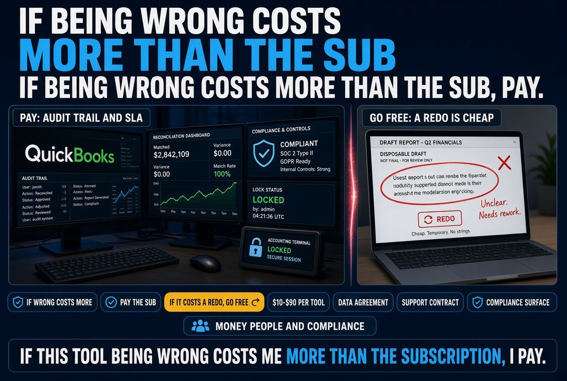 If being wrong costs more than the subscription, pay