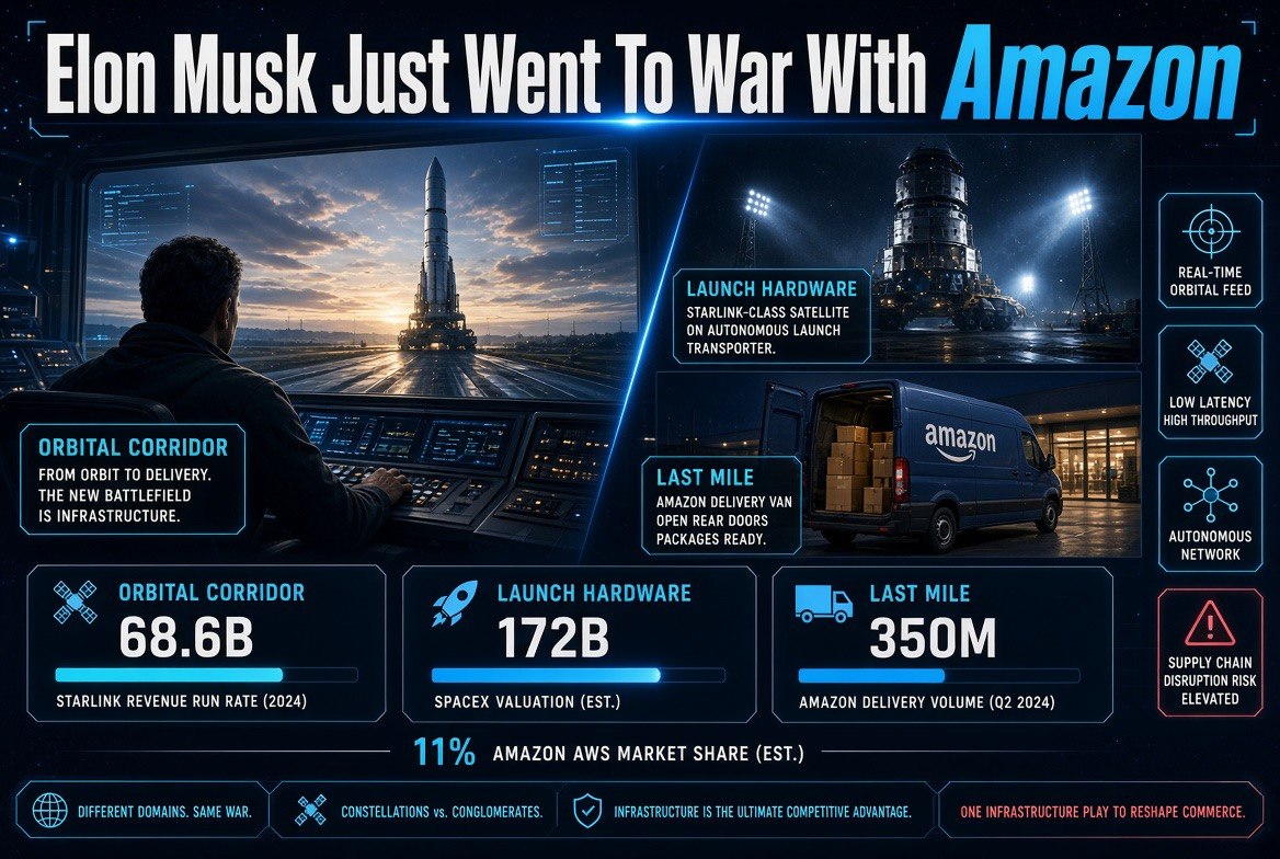 Elon Musk vs Amazon: Starlink, SpaceX and Amazon by the numbers