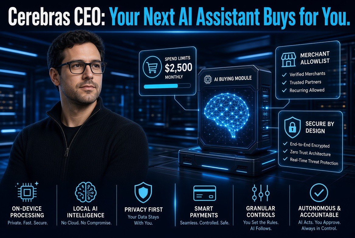 Cerebras CEO AI assistant buying module graphic